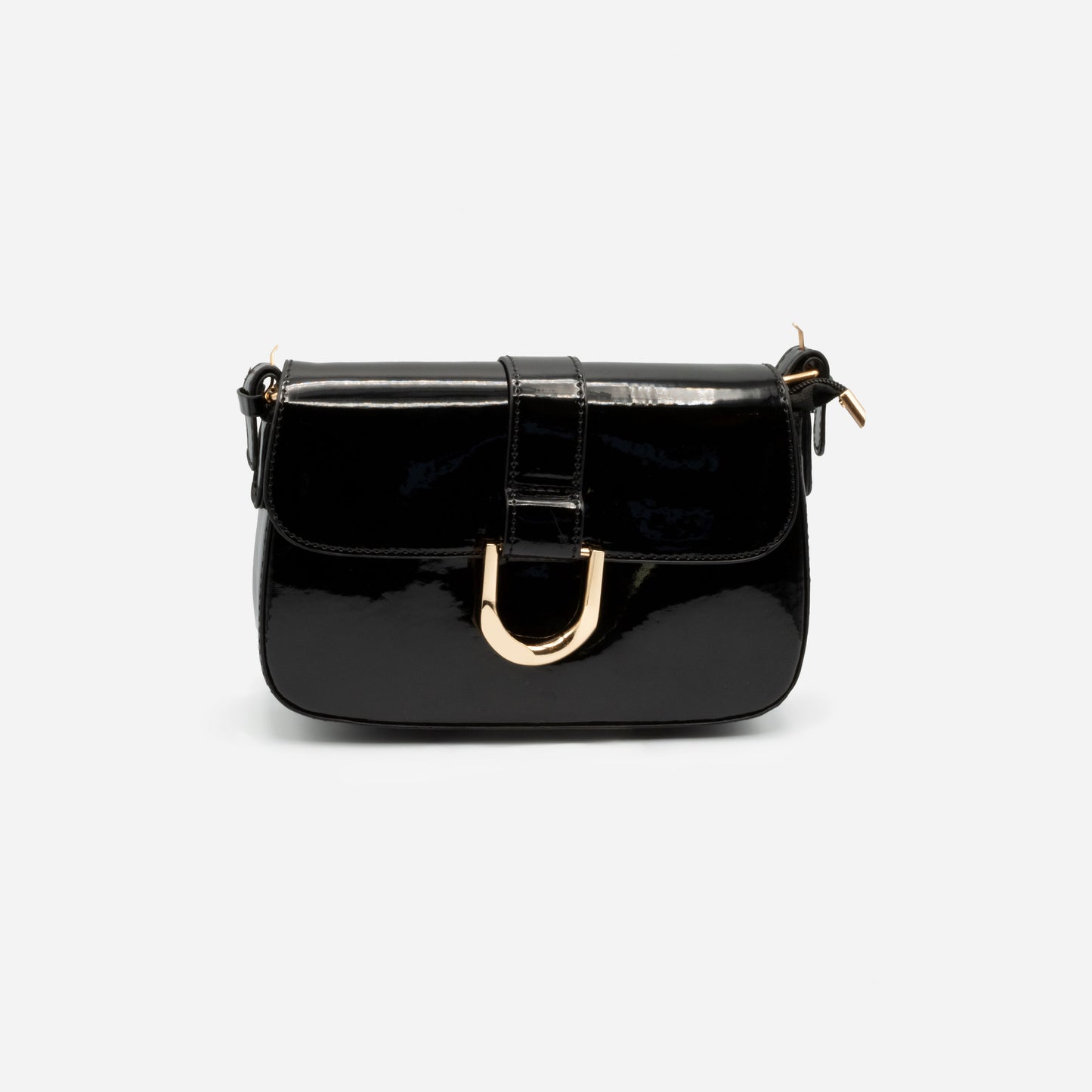 sac à main noir lustré