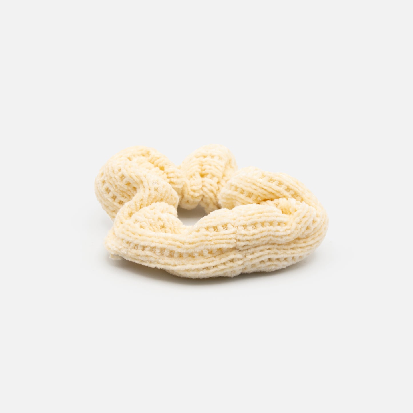 chouchou en chenille ivoire