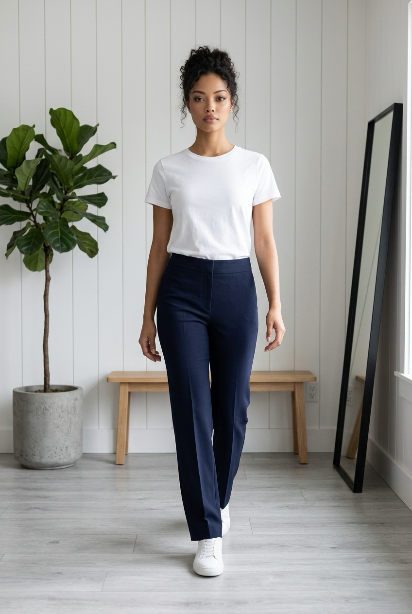 pantalons noirs ou marines