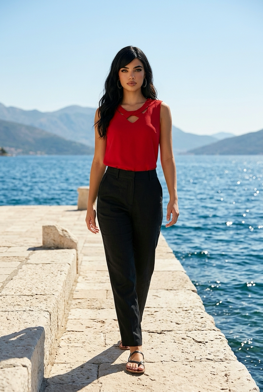 camisole rouge