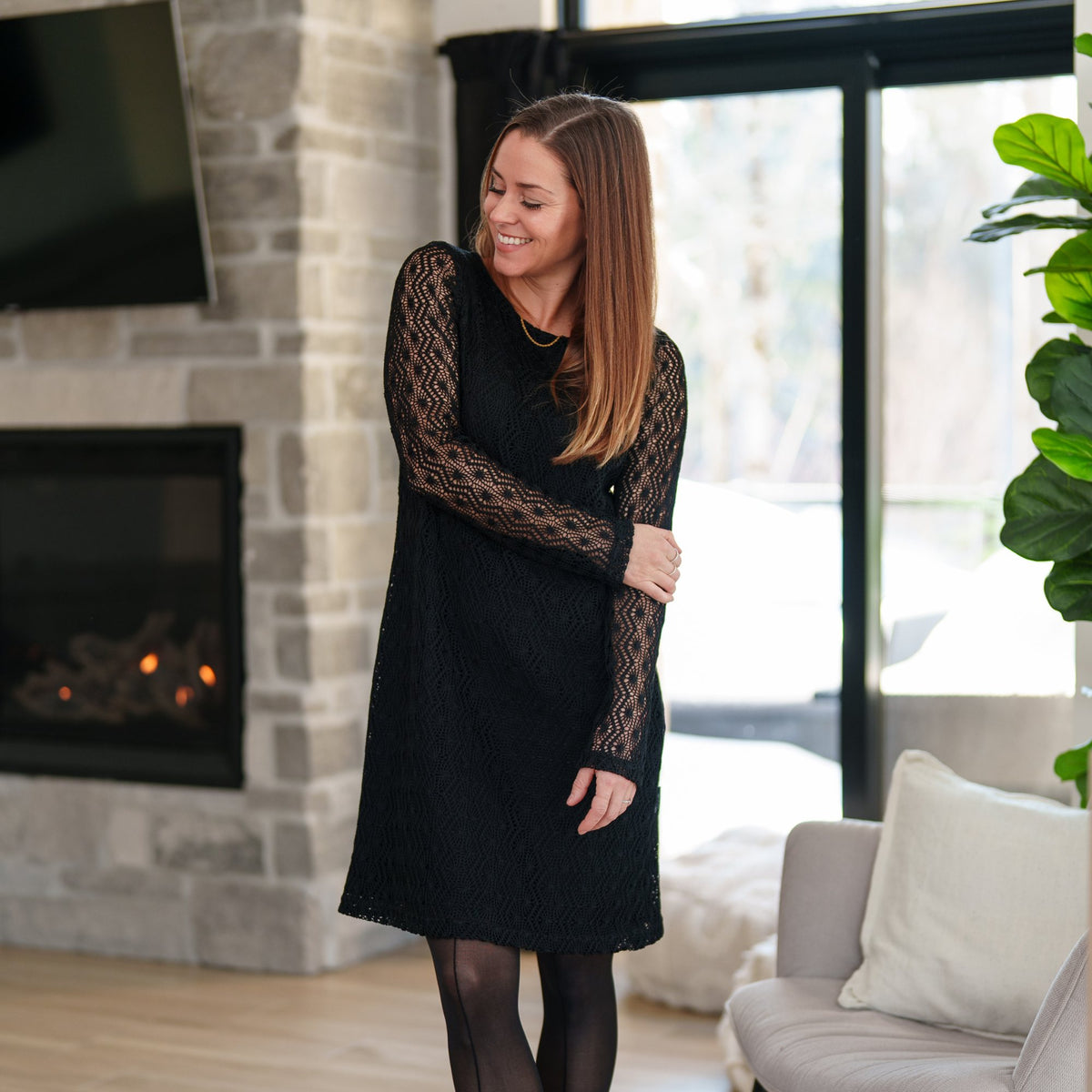 robe dentelle noire